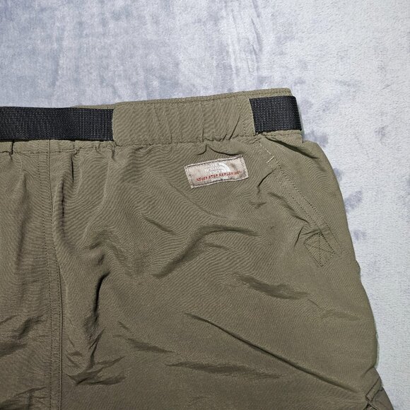 The North Face Men’s Hiking Shorts Size Medium Cargo Shorts with Belt Dark Green - Picture 4 of 9
